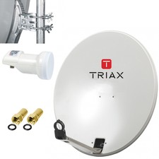 TRIAX TD 78 cm + Single LNB Spiegel SAT Schüssel HDTV HD Klapparm Camping Mobile
