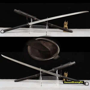 Ringkopf Miao Dao Chinesisches Breitschwert Doppelhandschwert gefaltet Stahl scharf - Bild 1 von 10