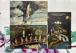Lookout Mountain TN-Tennessee, Blancanieves, siete enanitos, postal vintage de lino - Imagen 1 de 3