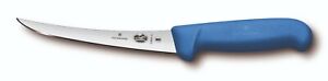 [12/15cm] Victorinox Boning Knife Curved Narrow Blade Fibrox-Blue Butcher Knife