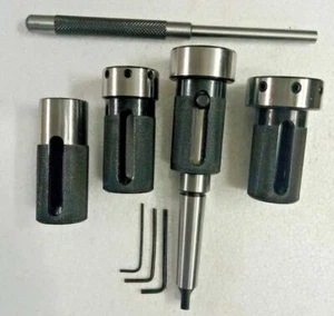 Lathe Tailstock Die Holder Set Of 4 Floating Type MT4 SHANK Holds Metric die - Bild 1 von 4