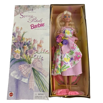 Muñeca Barbie rubia vintage 1996 Spring Petals años 90 juguete Avon 16746 nueva en caja Foto 1 de 4
