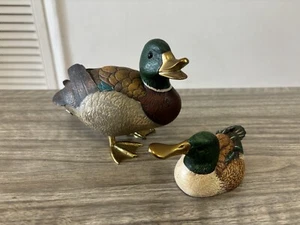 Par de estatuillas esculturas vintage de patos Elli Malevolti con picos de latón Italia - Imagen 1 de 24