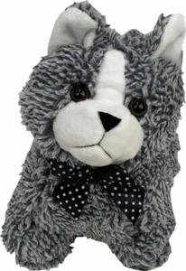 Furry Grey and White Soft Cat Doorstop - Picture 1 of 3