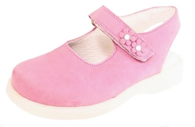 DE OSU - Spain - Girls Purple Lilac Leather Shoes Sandals - European -Size 8 & 9 - Image 1 of 4