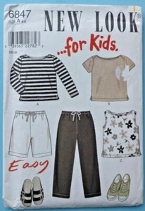 New look Pattern For Kids Boys Girl's Tank-Top Pants Shorts Shirt Size 4-9 Uncut - Picture 1 of 2