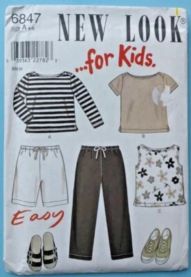 New look Pattern For Kids Boys Girl's Tank-Top Pants Shorts Shirt Size 4-9 Uncut - Image 1 of 2