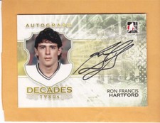 2010-11 ITG DECADES 1980S AUTOGRAPHS #A-RF RON FRANCIS HARTFORD WHALERS NM-MT