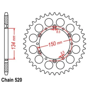 RK 47T Rear Sprocket for Kawasaki KLX230SM/KLX230R 2023 - Picture 1 of 2