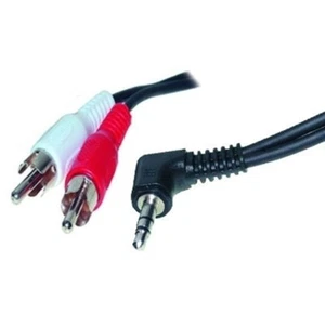 1,5m Chinch Kabel Adapter 2x Cinch AUX auf 3,5mm Klinke Kopfhörer Winkel Stecker - Bild 1 von 1