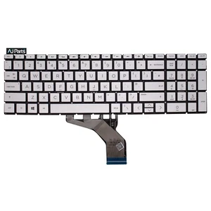Replacement Silver UK Backlit Keyboard For HP PAVILION 15-CS2094TX Laptop - Afbeelding 1 van 3