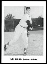 JACK FISHER~BALTIMORE ORIOLES~VINTAGE 1961 JAY PUBLISHING 5x7" B/W PHOTO PICTURE