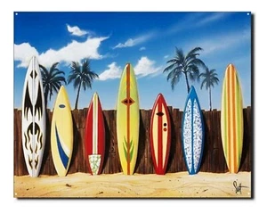 Surfen Surfboard Tiki Motiv 30 x 40cm Schild Hawaii Beach Deko Bar USA *522 - Bild 1 von 3