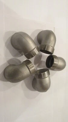 NEW!! Pack of 5 Stainless Steel 2" street elbows NPT. - Image 1 of 4