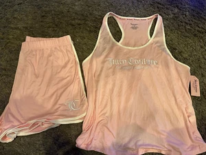 NWT Juicy Couture Light Pink Tank Top Shirt & Shorts Pj's PJ Set Size 2X - Picture 1 of 6