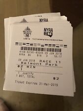 $2 WIN Ticket - JUSTIFY - purchased at BELMONT STAKES day of race!! TRIPLE CROWN