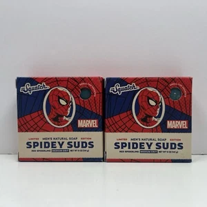 (2) Dr Squatch Marvel Spidey Suds Limited Edition Natural Bar Soap Spider Man - Bild 1 von 4