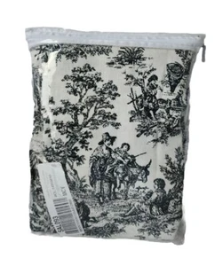 Waverly Home Classics Charmed Life Panel Linen Back Tab Panel Black 52" x 63 New - Picture 1 of 9