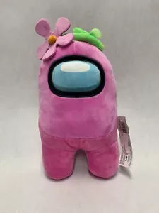 Toikido Among Us Pink 12" Stuffed Plush Flower Authentic Licensed With Tags - Picture 1 of 17