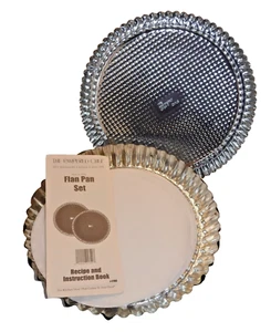 Pampered Chef Flan Pan Set - Premium Non-Stick Bakeware for Tarts & Desserts - Picture 1 of 3
