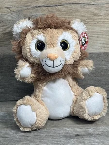 PEEK-A-BOO Tan Beige Lion 10" Plush Big Eyed Jungle Baby Stuffed Animal Toy - Picture 1 of 15