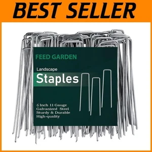 Tent Stakes 6" Length - 500 Pack Landscaping Pins - Picture 1 of 9