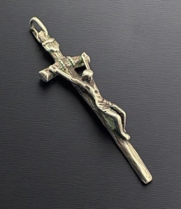 GROSSES ANGEBOT KREUZ alt STERLING SILBER 925 Ikone Anhänger Amulett Schmuck Vintage Geschenk - Bild 1 von 20