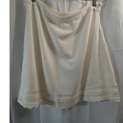 Falda CARMEN By Carmen Marc Valvo 12 Marfil Malla Dobladillo Forrado Cremallera Lateral  Foto 1 de 4