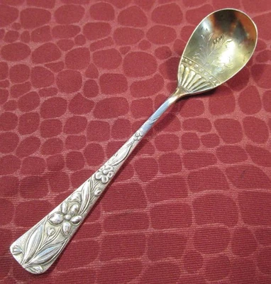 Ложка соляная MAGNOLIA Master 1891 посеребренная позолоченная чаша без монограммы bw - Изображение 1 из 4