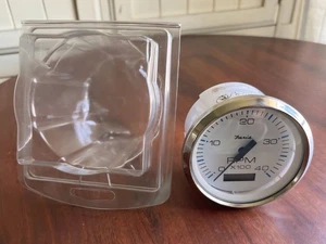 Faria 33834 Chesapeake Tachometer Gauge with Hourmeter Diesel - White SS 4" - Picture 1 of 3