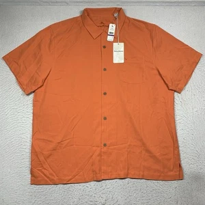 Tommy Bahama Island Zone Shirt Mens XXL 2XL Orange Royal Bermuda Short Sleeve - Picture 1 of 12