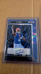 2025 Leaf Pro Set Metal Football DJ Lagway Blue Crystals Autograph 9/9 Gators - Picture 1 of 5