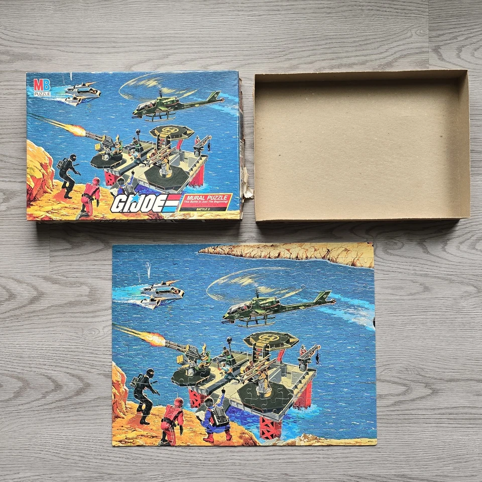 De colección G.I. Rompecabezas mural Joe 1985 Hasbro Bradley 221 piezas batalla completa #3 Foto 1 de 4