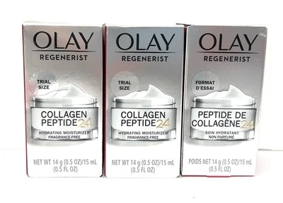 Lote de 3 - OLAY REGENERIST COLÁGENO PÉPTIDO 24 HIDRATANTE 0,5 OZ Foto 1 de 3