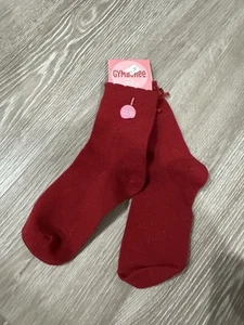 NWT GYMBOREE Glamour Kitty Holiday 2007  basic socks Girl Size 5-7 Red - Picture 1 of 3