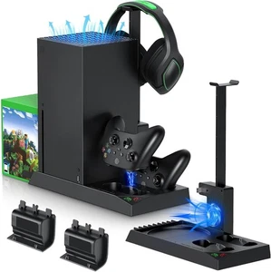 Ladestation mit Lüfter für Xbox Series X Konsole & Controller, vertikal - Bild 1 von 8