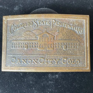 Antique 1897 Colorado State Penitentiary Parade Design Belt Buckle E Gaylord - Picture 1 of 12