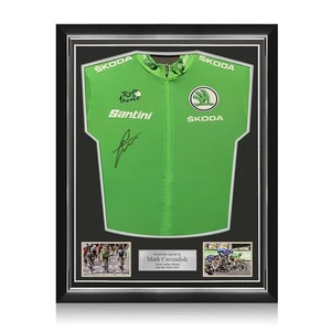 Mark Cavendish signiertes grünes Tour de France Trikot. Superior Rahmen - Bild 1 von 5