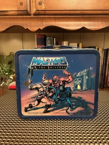 1983 Metal Lunchbox He-Man Masters of the Universe MOTU Aladdin No Thermos - Picture 1 of 20