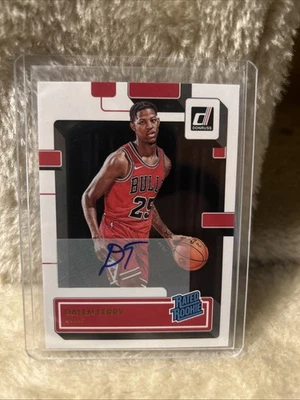 2022-23 Panini Donruss - Rated Rookie Dalen Terry #218 Signatures (AU, RC) - Image 1 of 2