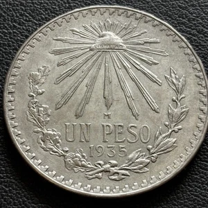 1935 Mexico 1 Peso .720 Coin Silver, Un Peso Plata .720. - Picture 1 of 6