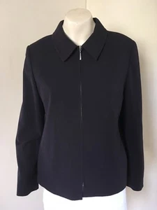 FAB VINTAGE!! Deep Purple Fully Lined Jacket By Marks & Spencer Petite - Size 14 - Picture 1 of 6