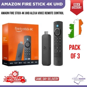 Pack Of 3 Amazon FireTV Stick 4K Ultra HD-New Alexa Voice Remote Control Device - Afbeelding 1 van 3