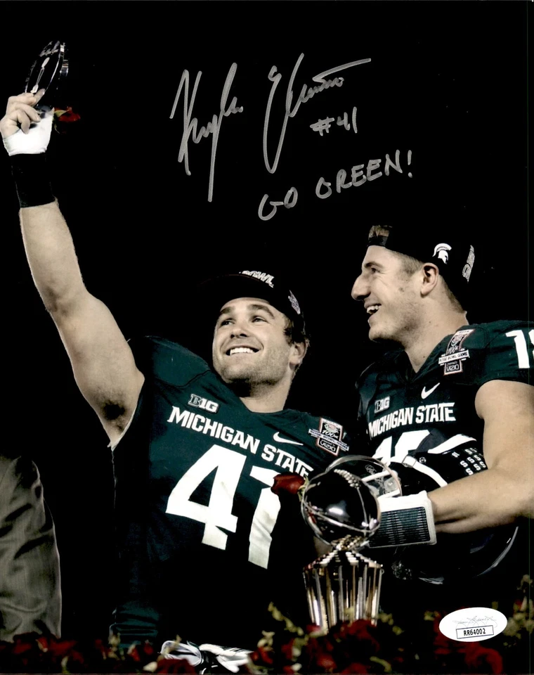 Kyler Elsworth Signed Michigan State Spartans Rose Bowl 8x10 Photo JSA COA - Image 1 of 1