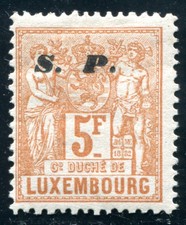 LUXEMBURG DIENST 1882 46I * SP SCHRÄG in SCHREIBSCHRIFT (S5612