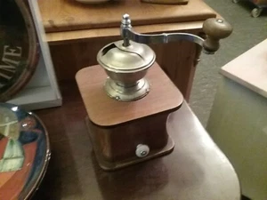 Antike Kaffeemühle Biedermeier Holz - Bild 1 von 2