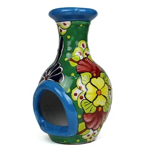 MEXIKANISCHE TALAVERA KERAMIK SCHORNSTEIN BLUMENTOPF PFLANZER 6 x 6 IN HANDBEMALTEN KERZE - Bild 1 von 4