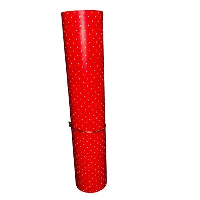 Vintage Valentine Day wrapping paper Paper Roll 20" Department Store Hearts Red - Image 1 of 4