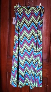 Lularoe Colorful Maxi Skirt Size Large Chevron Pattern - Picture 1 of 7