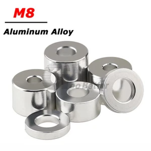 M8 Aluminum Alloy Spacers Standoff Round Unthreaded Bushing Sleeve Washers Shim - Picture 1 of 9